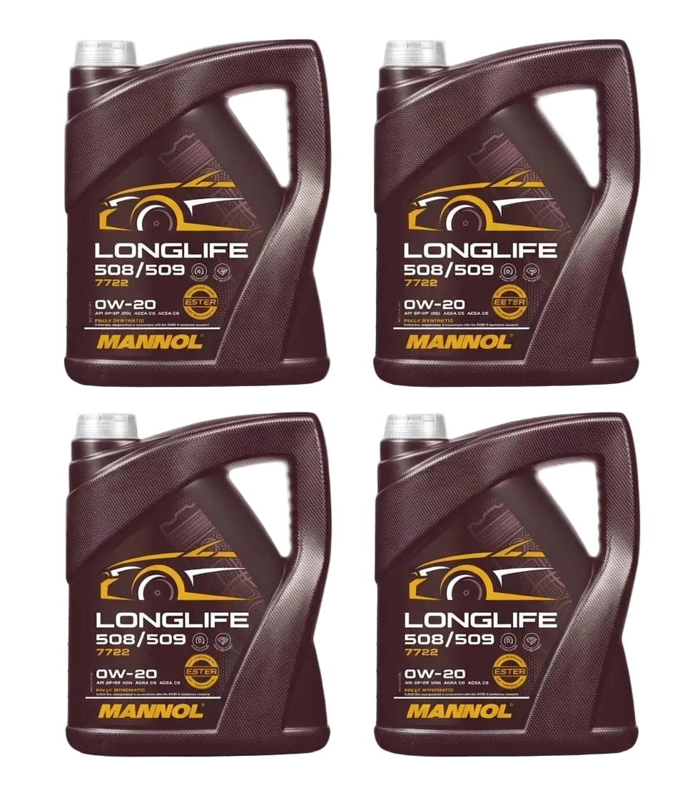 Mannol Longlife 508/509 0W20 Engine Oil - 4 x 5L (box of 4) (7722-5)