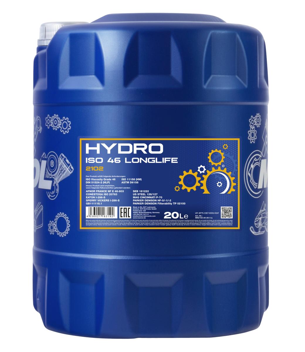 Mannol ISO 46 Hydraulic Oil - 20L (2102-20)