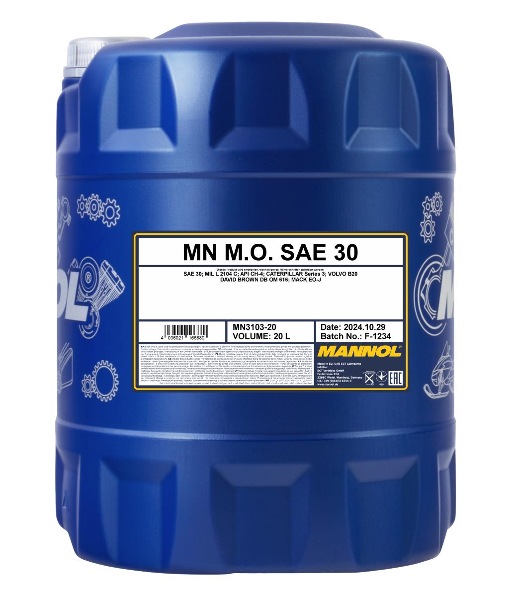 Mannol M.O. SAE 30 Monograde - 20L (3103-20)