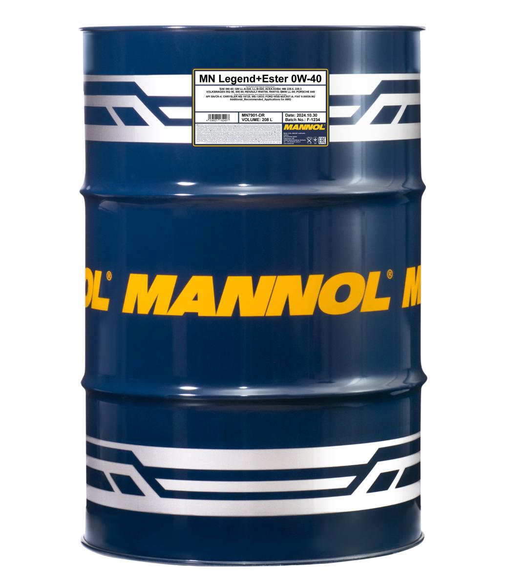 Mannol Legend Ester 0W40 Engine Oil - 208L Drum (7901-DR)