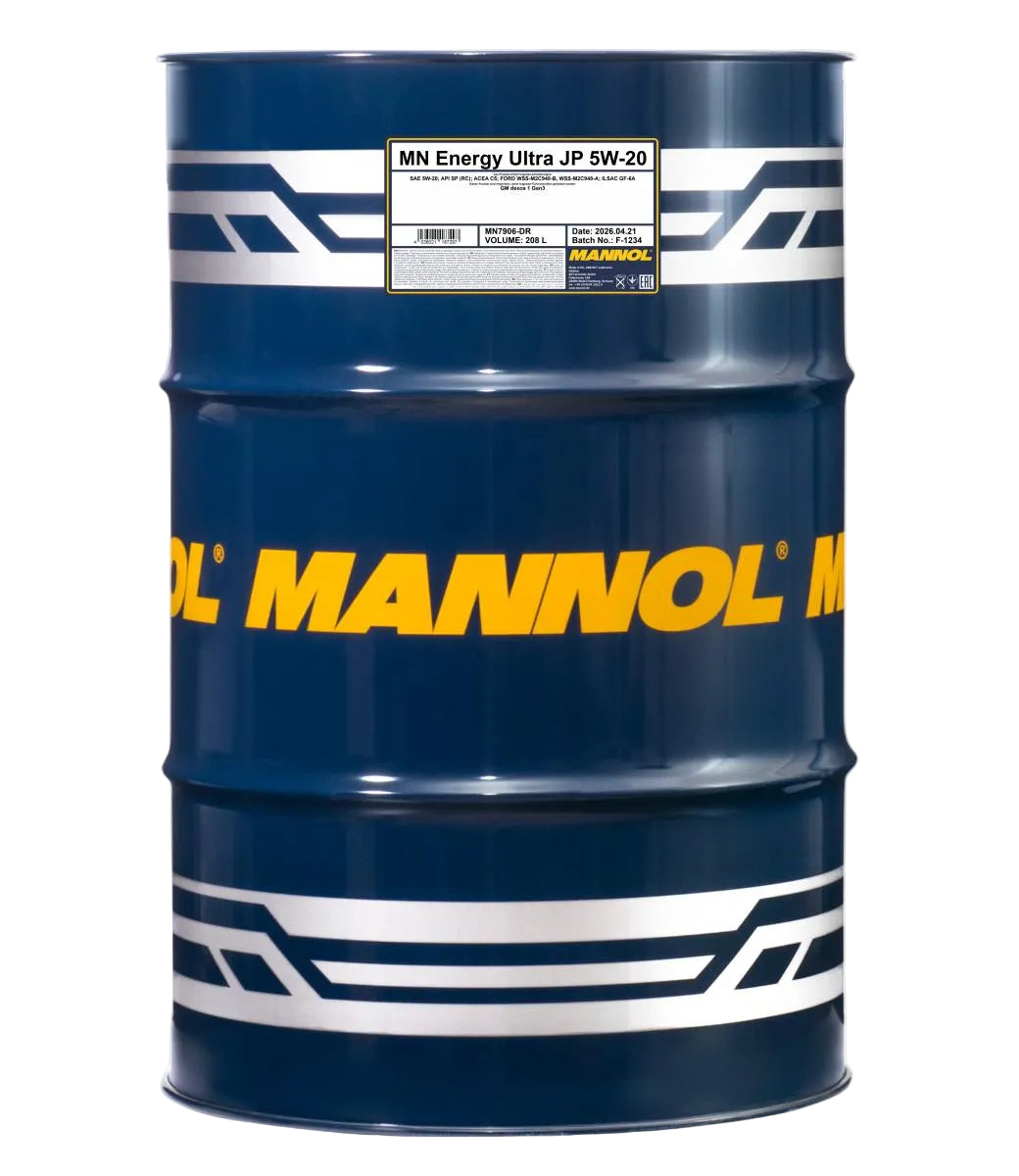 Mannol Energy Ultra JP 5W20 Engine Oil - 208L Drum (7906-DR)
