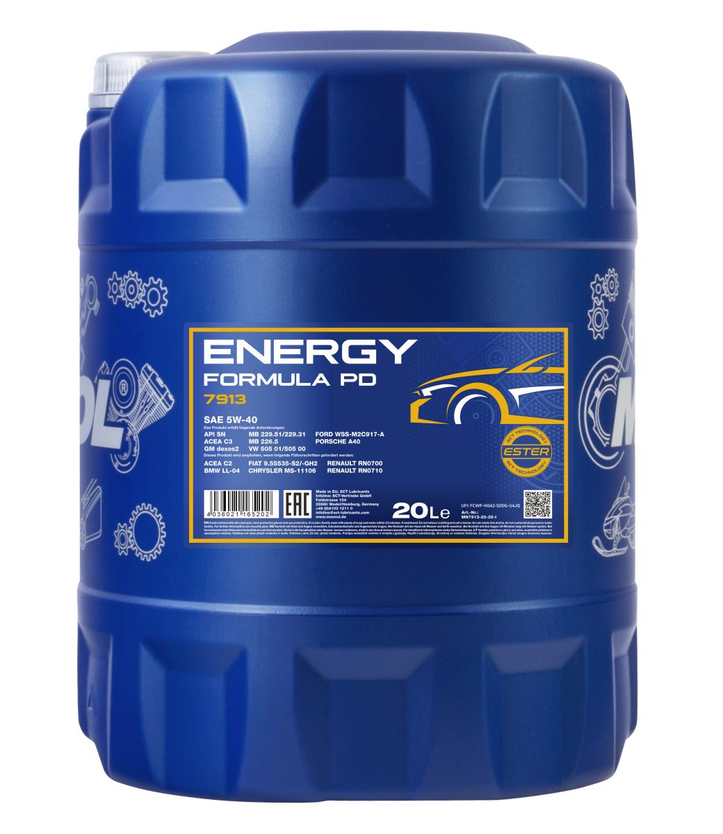 Mannol Energy Formula PD 5W40 Engine Oil - 20L (7913-20)