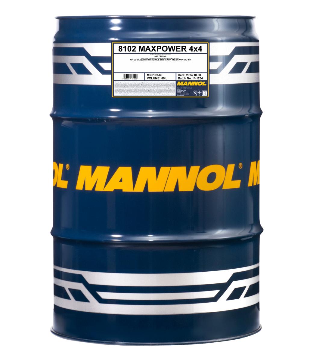 Mannol Maxpower 75W140 GL-5 Gear Oil - 60L (8102-60)