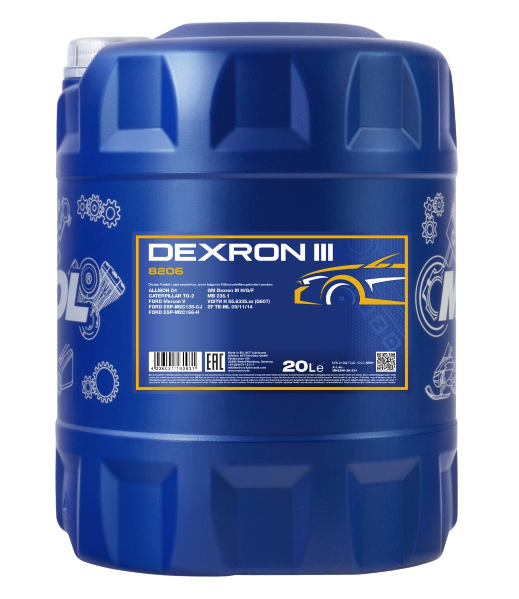 Mannol ATF Dexron III Fluid - 20L (8206-20)
