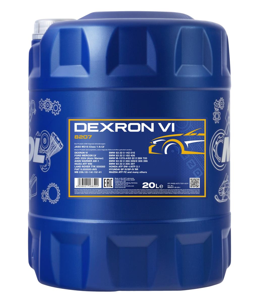 Mannol ATF Dexron VI Fluid - 20L (8207-20)
