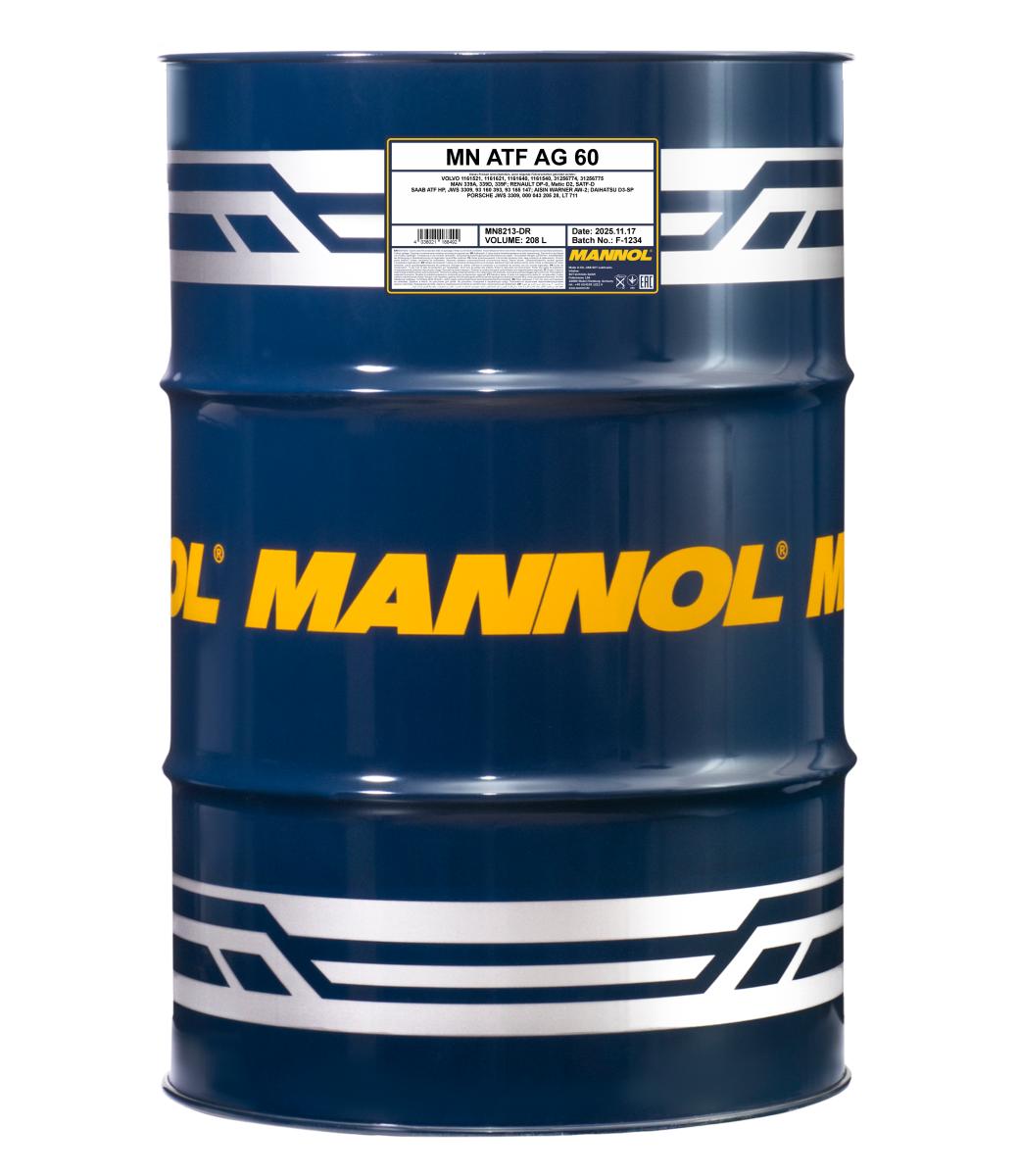 Mannol ATF AG60 Automatic Transmission Fluid - 208L Drum (8213-DR)
