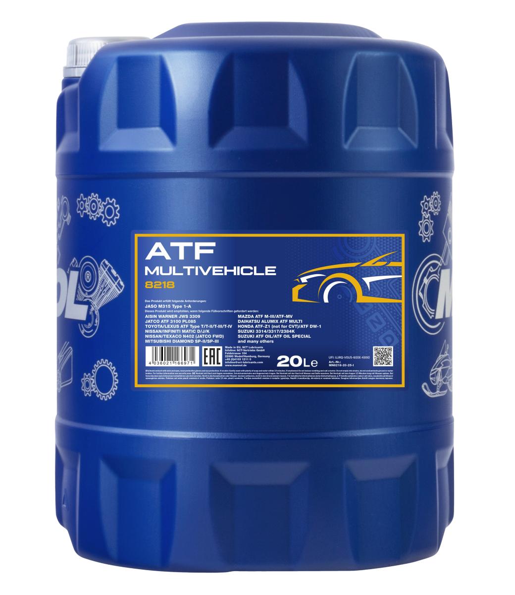 ATF Multivehicle JWS 3309 Automatic Transmission Fluid - 20L (8218-20)