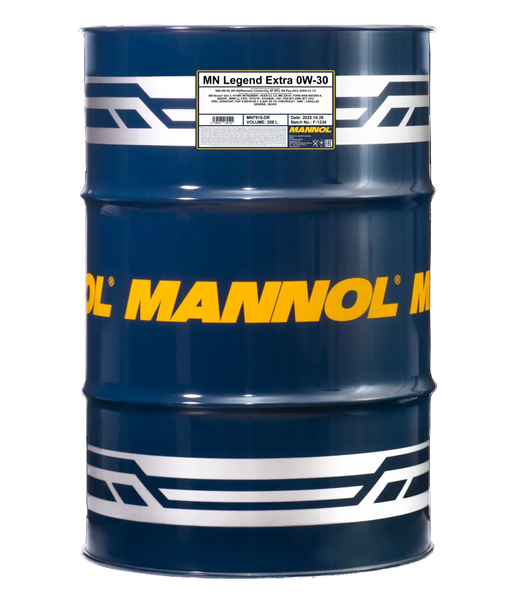 Mannol Legend Extra 0W30 Engine Oil - 208L Drum (7919-DR)