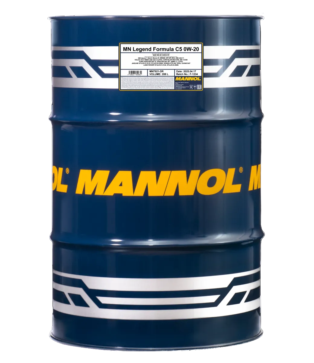 Mannol Legend Formula C5 0W20 Engine Oil - 208L Drum (7921-DR)